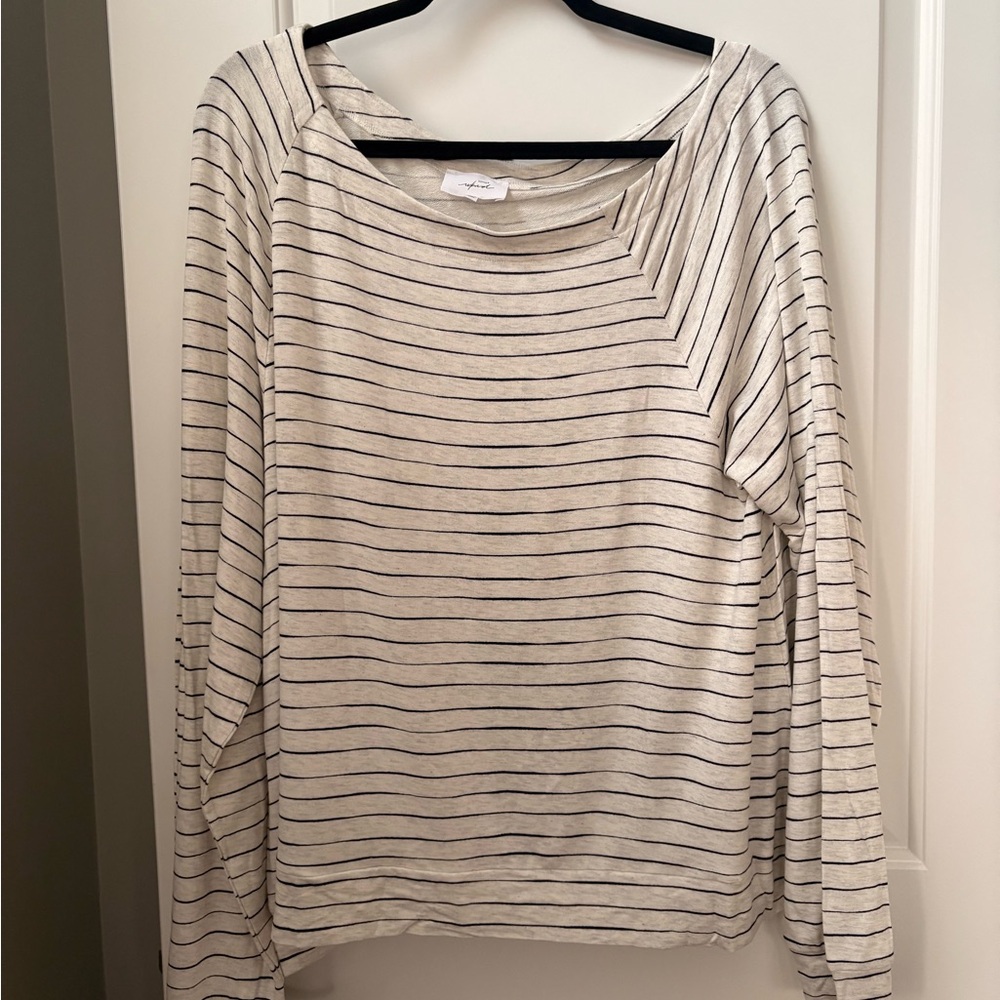 Soma Cream and Black Striped Top